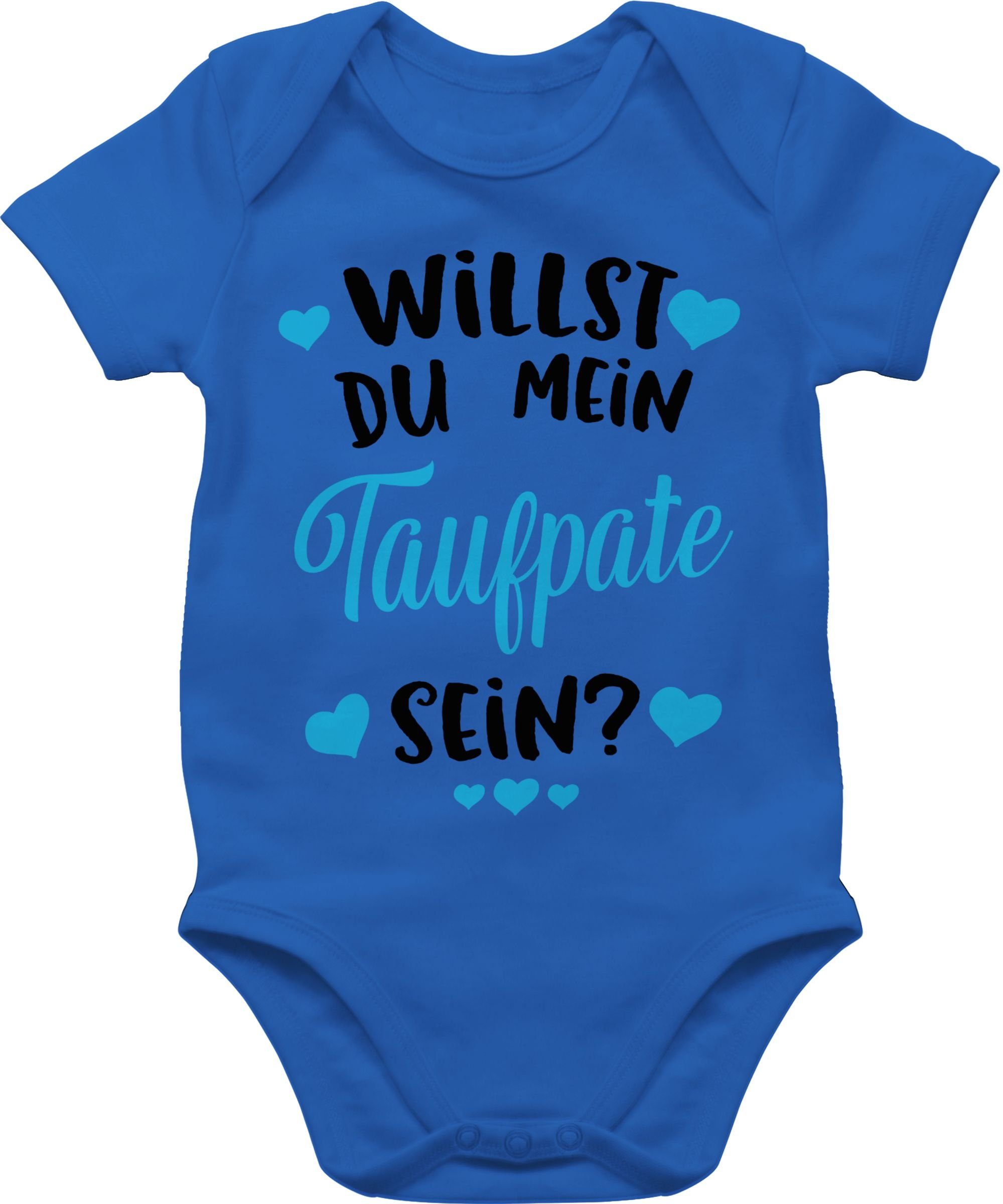 Shirtracer Shirtbody »Willst du mein Taufpate sein? hellblau Statement Sprüche Baby Baby